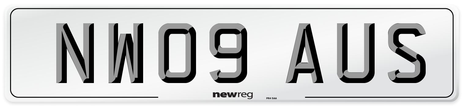 NW09 AUS Number Plate from New Reg